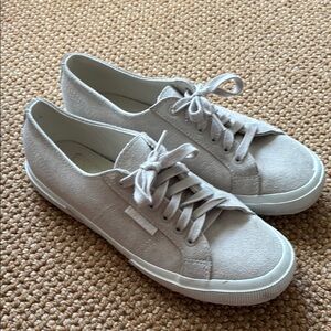 Superga Women's Suede Sneakers - cream